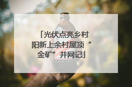 光伏点亮乡村 阳新上余村屋顶“金矿”并网记