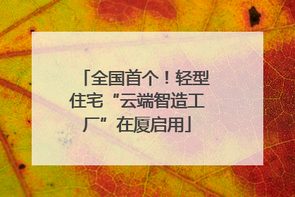 全国首个！轻型住宅“云端智造工厂”在厦启用