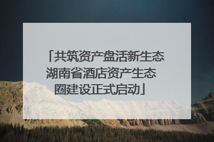 共筑资产盘活新生态 湖南省酒店资产生态圈建设正式启动