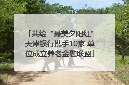 共绘“最美夕阳红” 天津银行携手10家 单位成立养老金融联盟