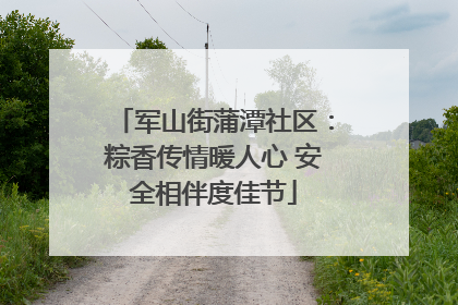 军山街蒲潭社区：粽香传情暖人心 安全相伴度佳节