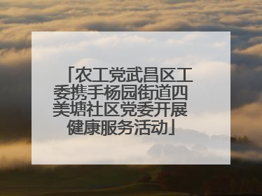 农工党武昌区工委携手杨园街道四美塘社区党委开展健康服务活动