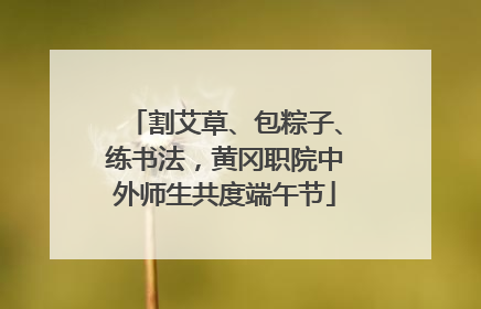割艾草、包粽子、练书法，黄冈职院中外师生共度端午节