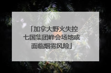 加拿大野火失控 七国集团峰会场地或面临烟雾风险