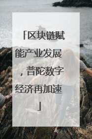 区块链赋能产业发展，普陀数字经济再加速