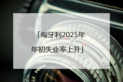 匈牙利2025年年初失业率上升
