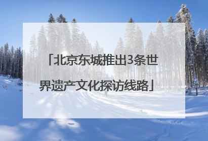 北京东城推出3条世界遗产文化探访线路