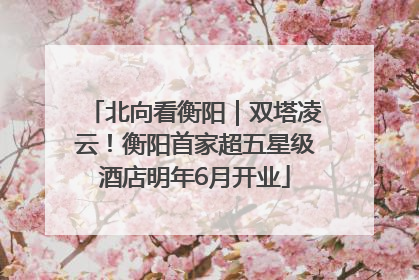 北向看衡阳｜双塔凌云！衡阳首家超五星级酒店明年6月开业