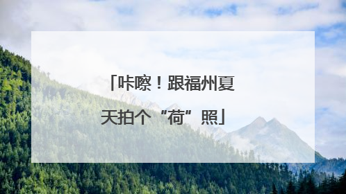 咔嚓！跟福州夏天拍个“荷”照