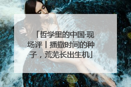 哲学里的中国·现场评丨播撒时间的种子，荒芜长出生机