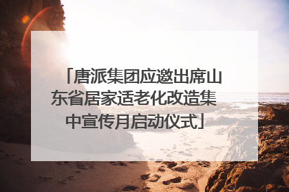 唐派集团应邀出席山东省居家适老化改造集中宣传月启动仪式