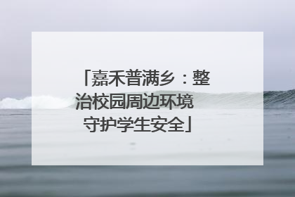 嘉禾普满乡：整治校园周边环境 守护学生安全