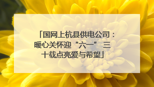 国网上杭县供电公司：暖心关怀迎“六一” 三十载点亮爱与希望