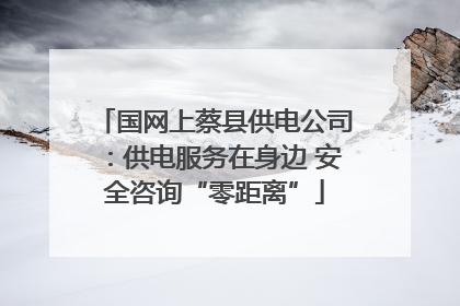 国网上蔡县供电公司：供电服务在身边 安全咨询“零距离”