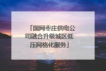 国网枣庄供电公司融合升级城区低压网格化服务