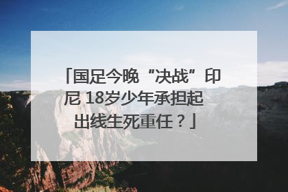 国足今晚“决战”印尼 18岁少年承担起出线生死重任？