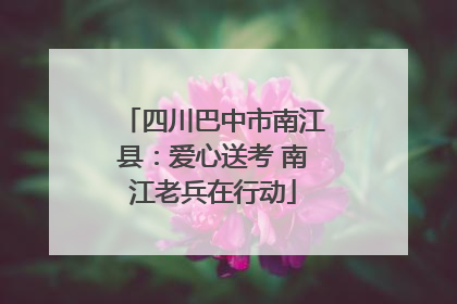 四川巴中市南江县：爱心送考 南江老兵在行动