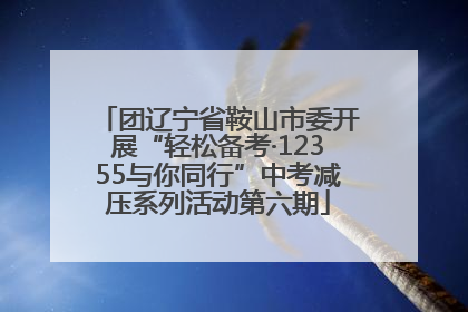 团辽宁省鞍山市委开展“轻松备考·12355与你同行”中考减压系列活动第六期