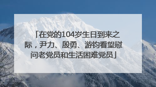 在党的104岁生日到来之际，尹力、殷勇、游钧看望慰问老党员和生活困难党员