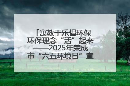 寓教于乐倡环保 环保理念“活”起来——2025年荣成市“六五环境日”宣传活动圆满举行