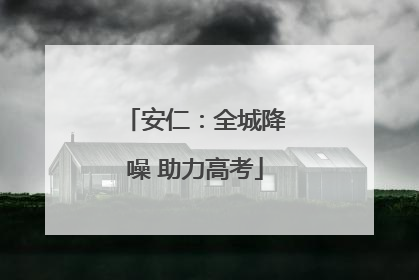 安仁：全城降噪 助力高考