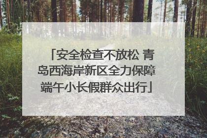 安全检查不放松 青岛西海岸新区全力保障端午小长假群众出行