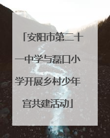 安阳市第二十一中学与磊口小学开展乡村少年宫共建活动