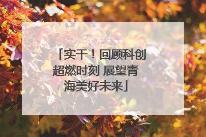 实干！回顾科创超燃时刻 展望青海美好未来