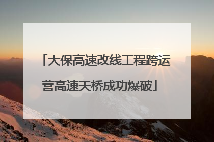 大保高速改线工程跨运营高速天桥成功爆破
