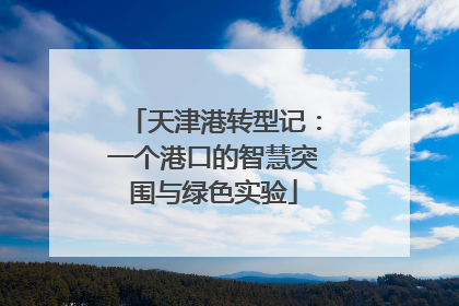 天津港转型记：一个港口的智慧突围与绿色实验