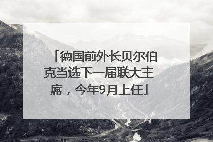 德国前外长贝尔伯克当选下一届联大主席，今年9月上任