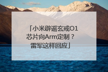 小米辟谣玄戒O1芯片向Arm定制？雷军这样回应