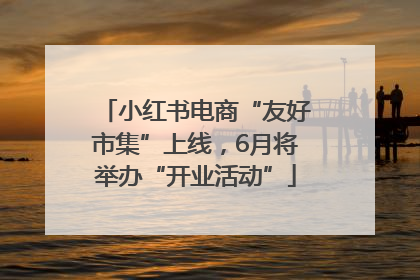 小红书电商“友好市集”上线，6月将举办“开业活动”