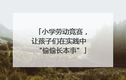 小学劳动竞赛，让孩子们在实践中“偷偷长本事”