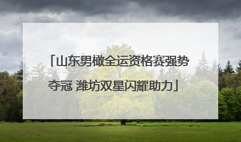 山东男橄全运资格赛强势夺冠 潍坊双星闪耀助力