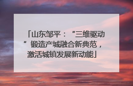 山东邹平：“三维驱动”锻造产城融合新典范，激活城镇发展新动能