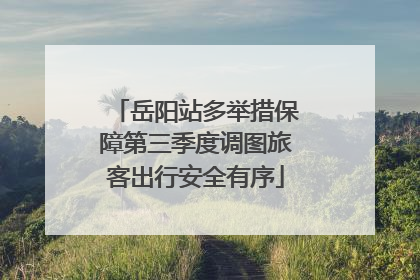 岳阳站多举措保障第三季度调图旅客出行安全有序