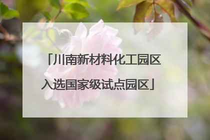 川南新材料化工园区入选国家级试点园区