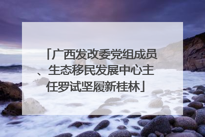 广西发改委党组成员、生态移民发展中心主任罗试坚履新桂林