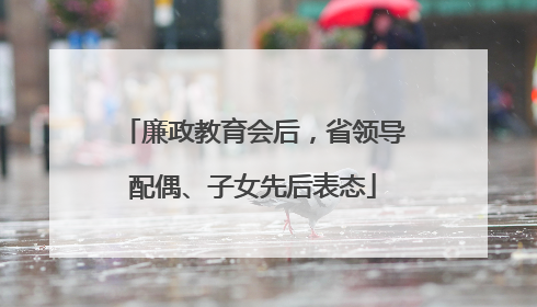 廉政教育会后，省领导配偶、子女先后表态