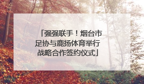 强强联手！烟台市足协与鹿扬体育举行战略合作签约仪式
