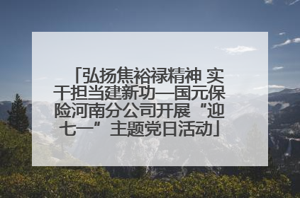 弘扬焦裕禄精神 实干担当建新功—国元保险河南分公司开展“迎七一”主题党日活动