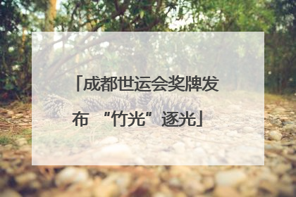 成都世运会奖牌发布 “竹光”逐光