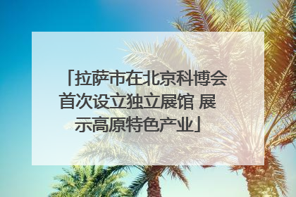 拉萨市在北京科博会首次设立独立展馆 展示高原特色产业