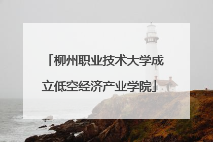 柳州职业技术大学成立低空经济产业学院
