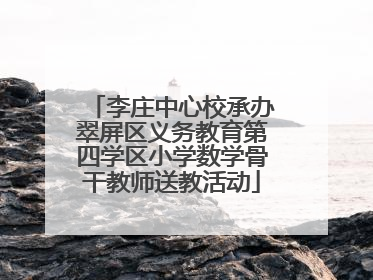 李庄中心校承办翠屏区义务教育第四学区小学数学骨干教师送教活动