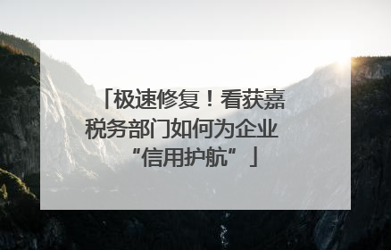 极速修复！看获嘉税务部门如何为企业“信用护航”
