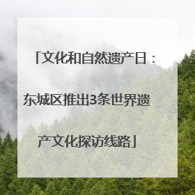 文化和自然遗产日：东城区推出3条世界遗产文化探访线路