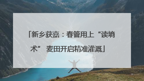 新乡获嘉：春管用上“读墒术” 麦田开启精准灌溉