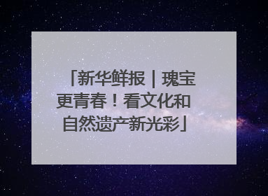 新华鲜报｜瑰宝更青春！看文化和自然遗产新光彩